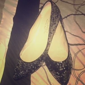 Rachel Roy sequins flats, size 9.5